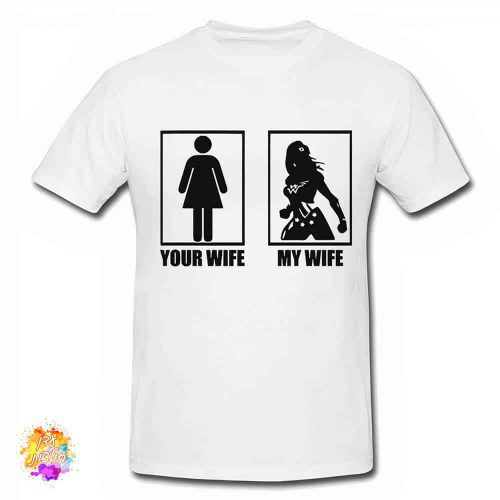 חולצה עם הדפסה your wife my wife