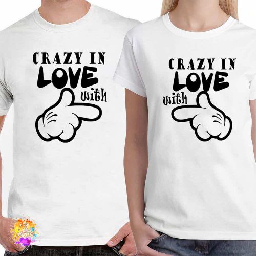 חולצות לזוגות crazy in love with