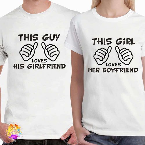 חולצות לזוגות this girl love her boyfriend