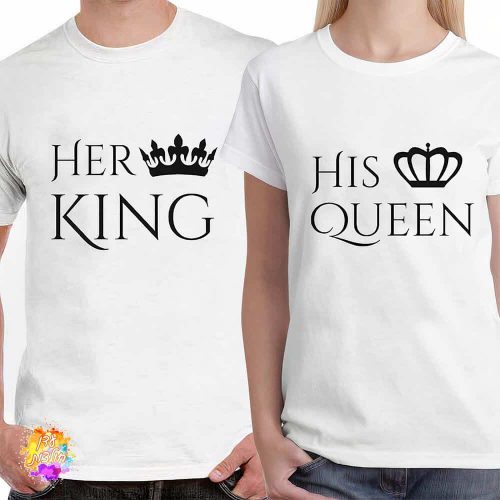 חולצות לזוגות המלך שלה המלכה שלו באנגלית