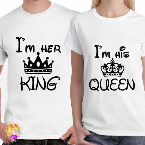 חולצות לזוגות מלך שלו ומלכה שלה