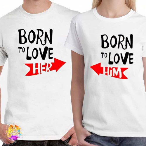 חולצות לזוגות נולדו לאהוב