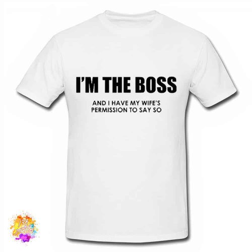 חולצה מודפסת למסיבת רווקים אני הבוס