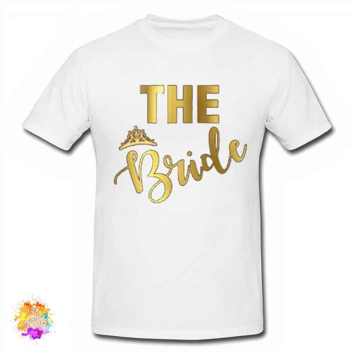 חולצה מודפסת מסיבת רווקות the bride