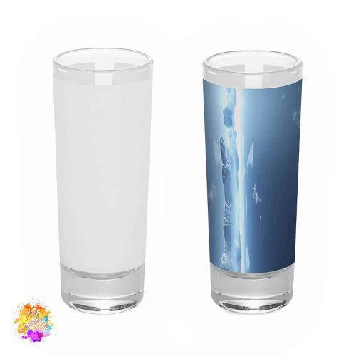 כוס שוט זכוכית עם כיתוב ותמונה