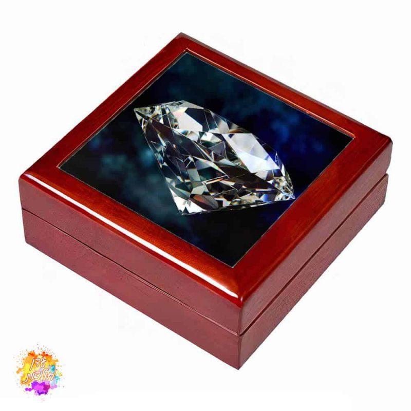 קופסת תכשיטים מהודרת מעץ עם הדפסה אישית -5