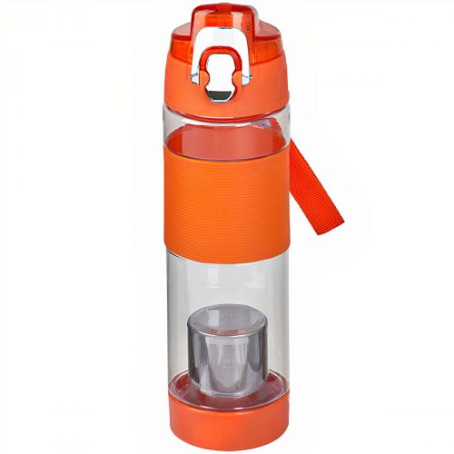צ'אי בקבוק ספורט פלסטי עם פילטר לחליטת תה מבית H2O-Pro 4320 כתום_auto_x2